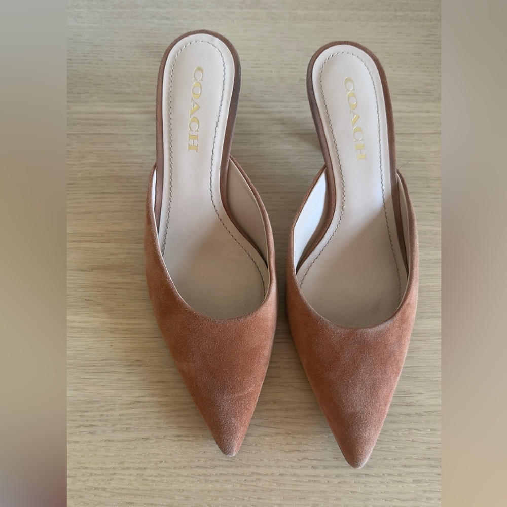 Coach RENN Women's Brown Suede Heels